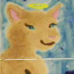 Angel cat, tile
