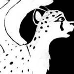 Winged cheetah, clayboard