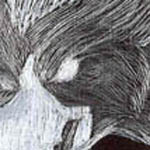 Griffin, scratchboard